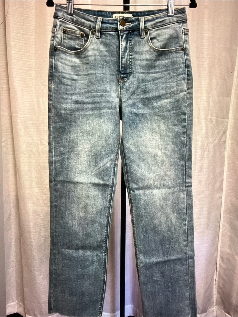 Oat New York High-Rise Straight Jeans in Faded Blue